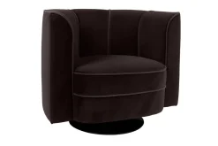 Lounge Drehsessel Flower Samt schwarz