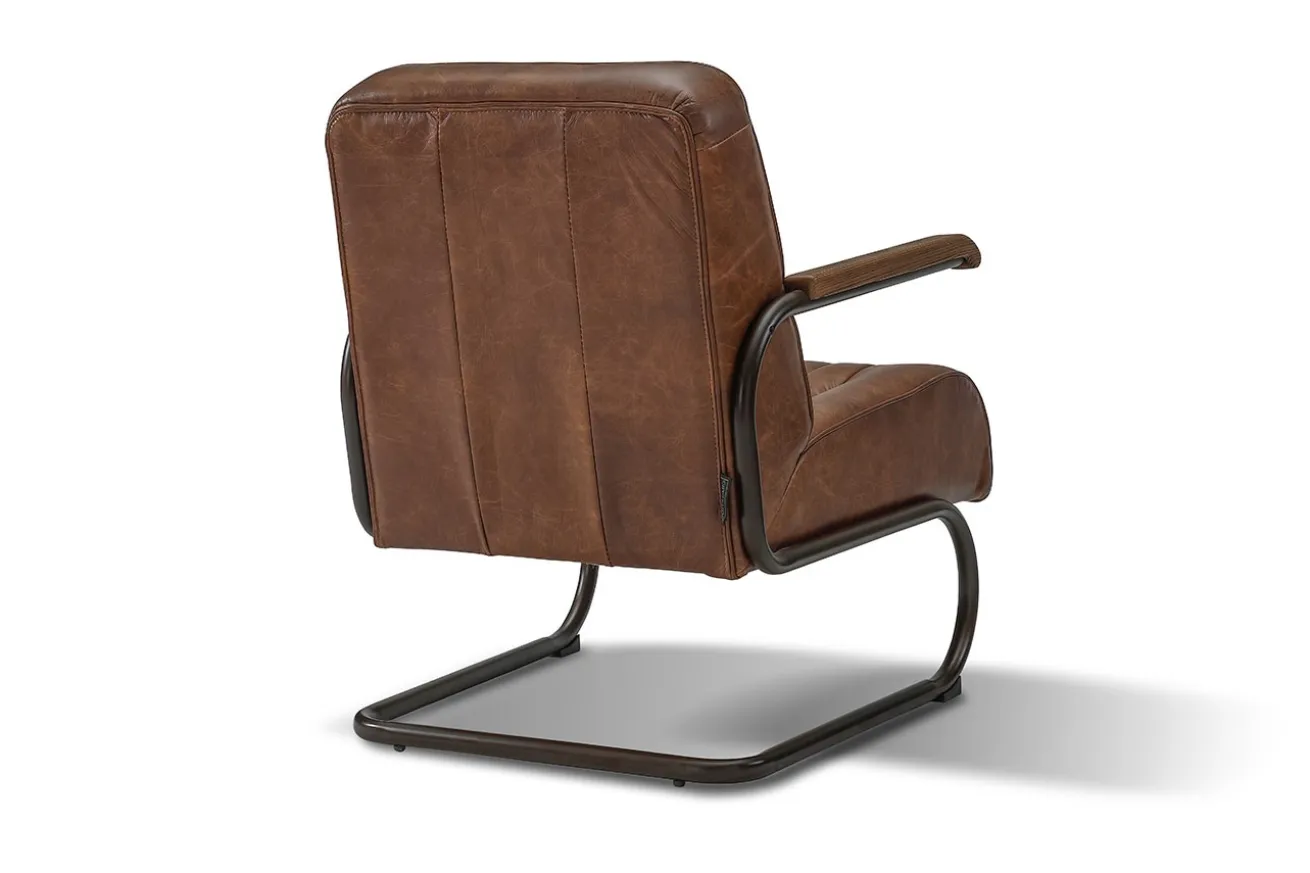 Lounge Sessel Marco Car 1930 Leder braun