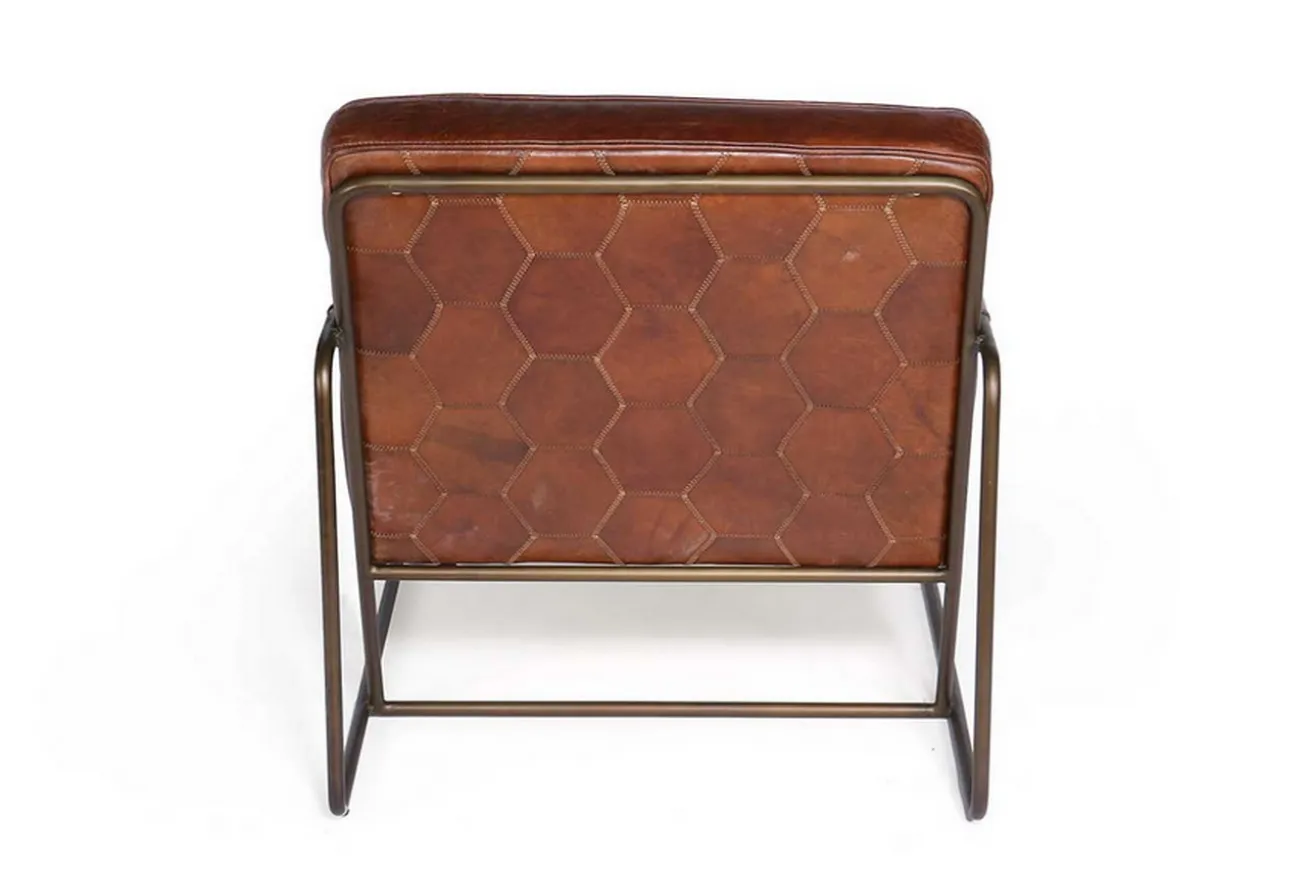 Lounge Sessel Marco Century Leder braun