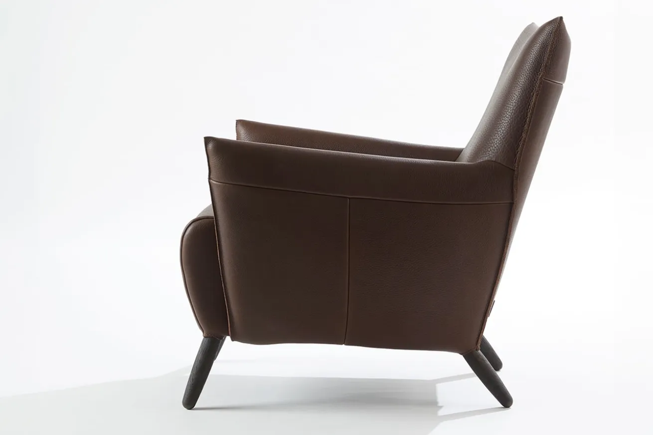 Loungesessel Cheo Leder braun