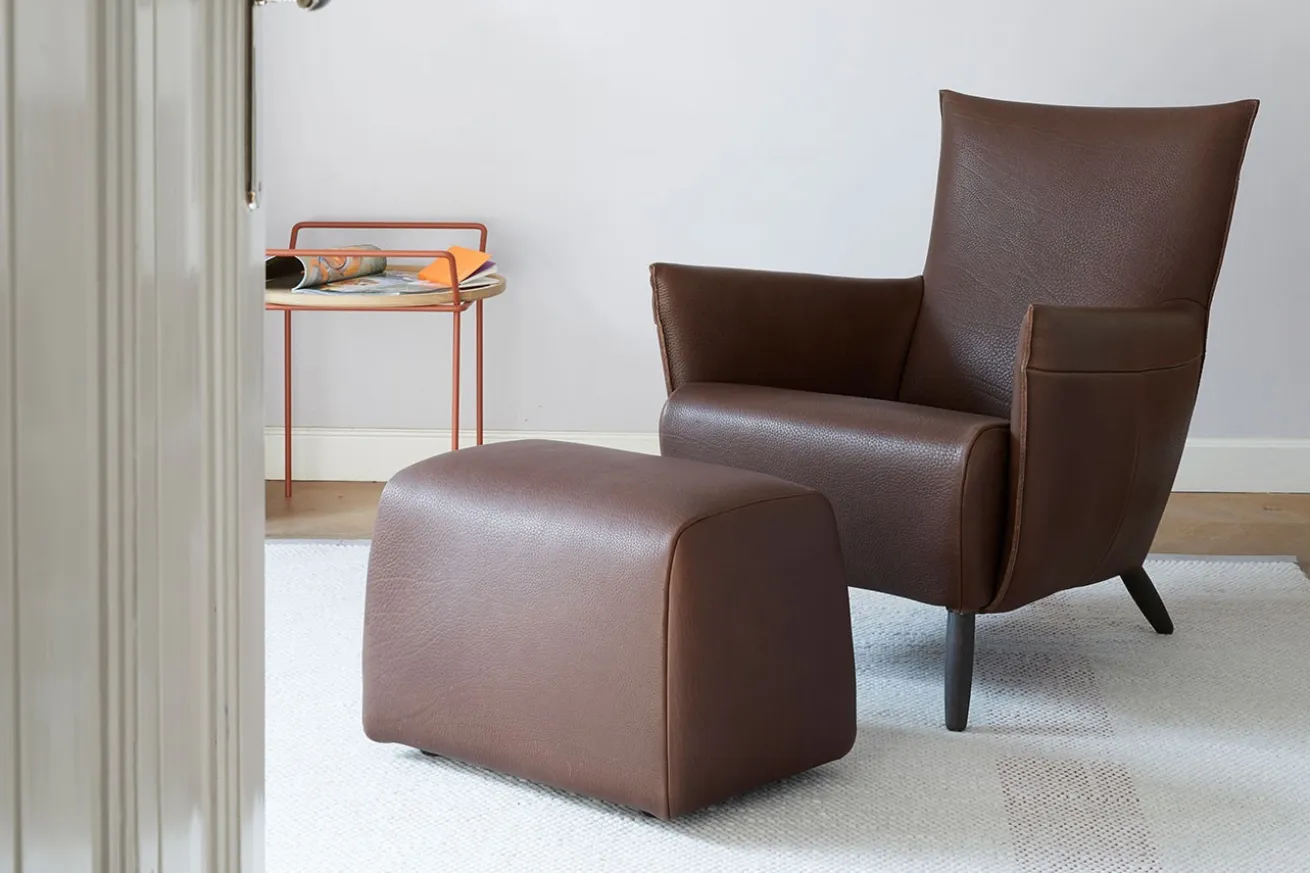 Loungesessel Cheo Leder braun