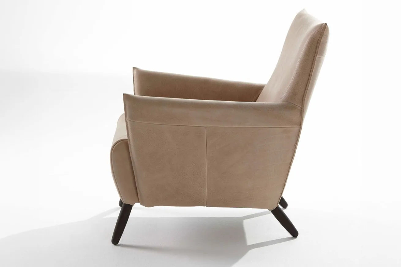 Loungesessel Cheo Leder beige