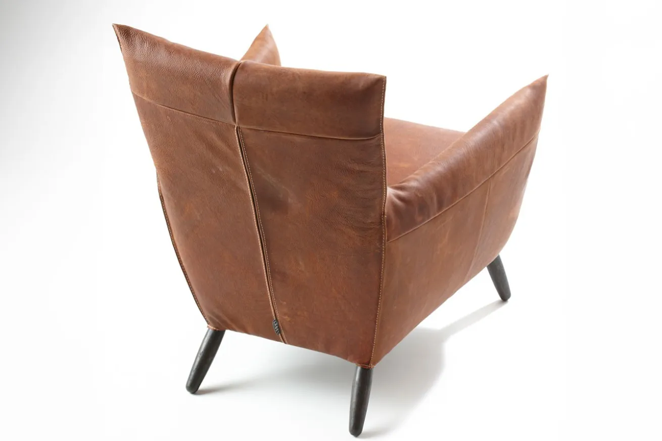 Loungesessel Cheo Leder cognac