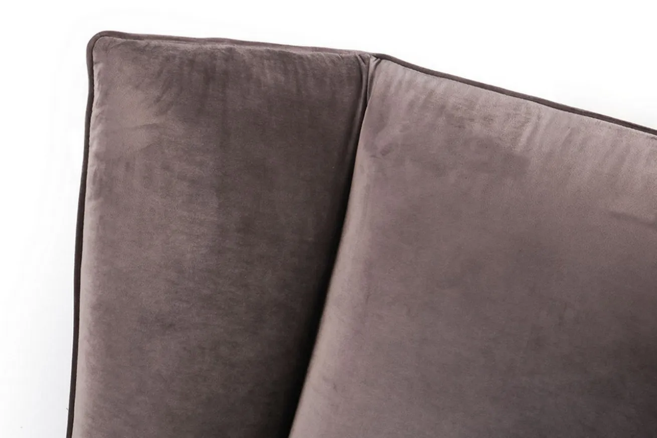 Loungesessel Evelin Velvet mit dem Sonderfuß chrome matt