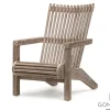 Loungesessel Outdoor Orso Teak grau