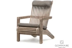 Loungesessel Outdoor Orso Teak grau