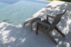 Loungesessel Outdoor Orso Teak grau