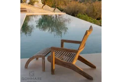 Loungesessel Outdoor Orso Teak grau