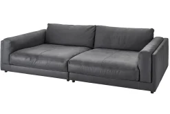 Loungesofa Ken Leder anthrazit