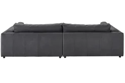 Loungesofa Ken Leder anthrazit