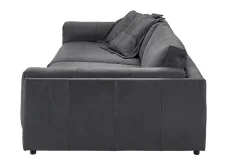 Loungesofa Ken Leder anthrazit