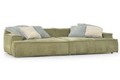 Loungesofa Pascal Stoff olivgrün B 260 cm