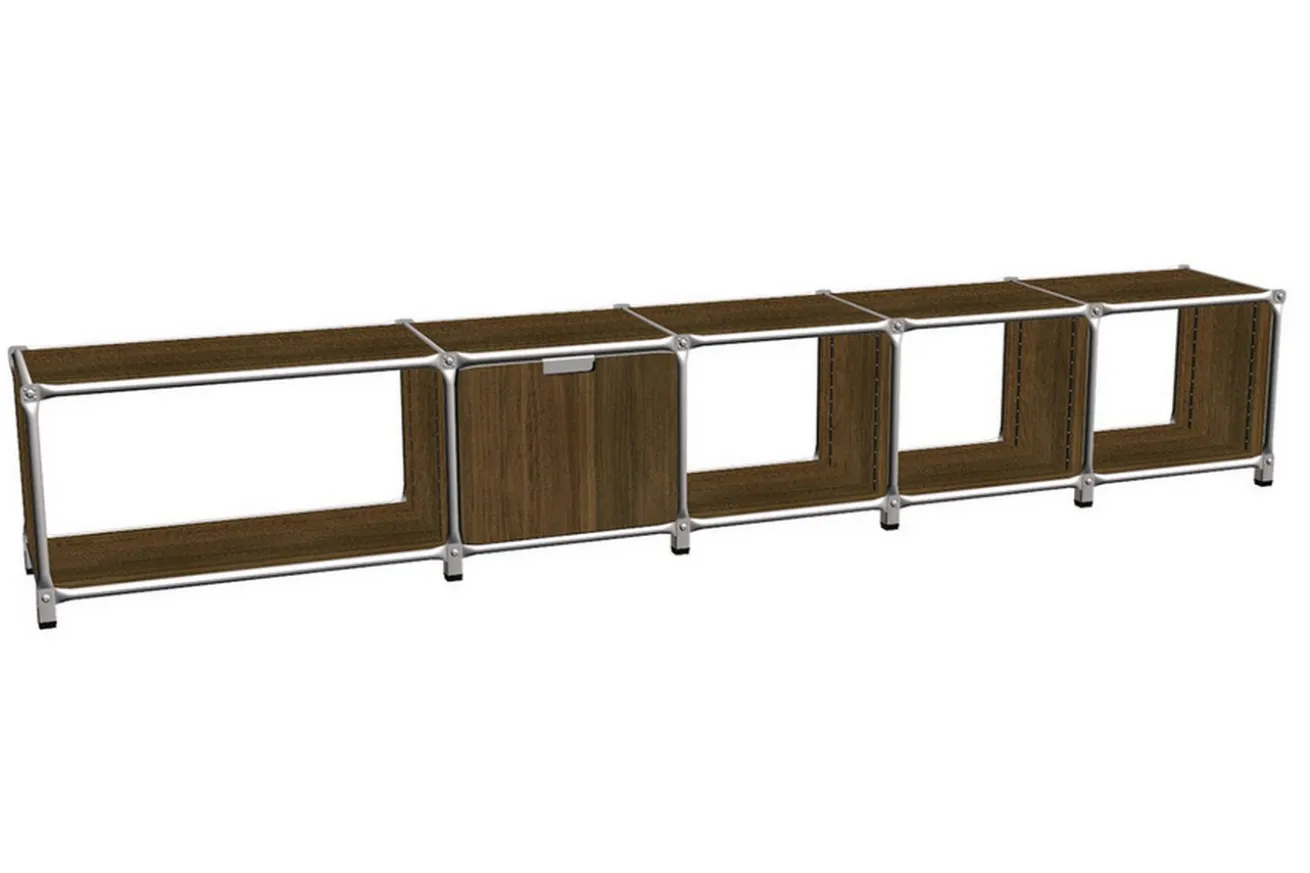 Lowboard System 180 Walnuss B 255 cm