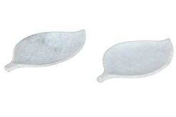 Marmorplatte Blatt weiß