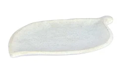 Marmorplatte Blatt weiß