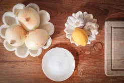 Marmorschale Flower flach D 23 cm H 4 cm