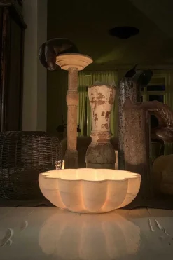 Marmorschale Flower hoch