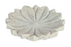 Marmorschale Flower weiß klein