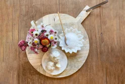 Marmorschale Flower weiß klein