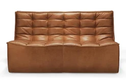Modulsofa N701 2-Sitzer B 140 cm braun