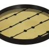 Notre Monde Tablett Dots braun rund D 48 cm