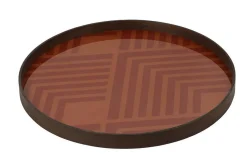 Notre Monde Tablett Orange Chevron D 61 cm