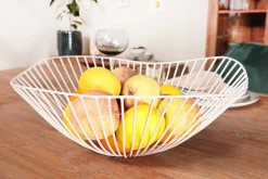 Obstschale Cesira Metall weiss 39 cm