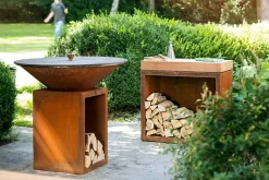Ofyr Butcher Block Storage Corten 90 Teak