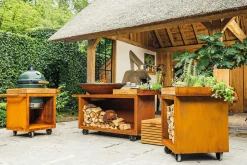 Ofyr Grill Island Corten 100 PRO Teakholz