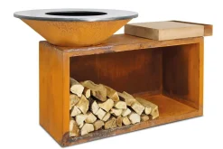 Ofyr Grill Island Corten 100 Teakholz