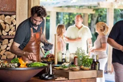 Ofyr Grill Island Corten 100 Teakholz