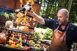 Ofyr Lederschürze braun