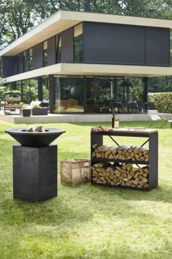 Ofyr Wood Storage Regal Black Dressoir niedrig