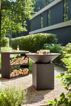 Ofyr Wood Storage Regal Black Dressoir niedrig