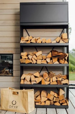 Ofyr Wood Storage Regal Black 100