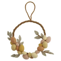Osterkranz Filz mit gelben Eiern D 25 cm