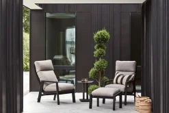 Outdoor Fußhocker Slide grau