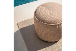 Outdoor Sitzhocker Donut rund braun