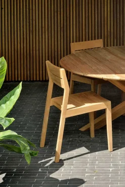 Outdoor Tisch Circle Teakholz rund klein