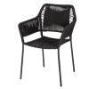 Outdoorstuhl Amaya geflochten schwarz