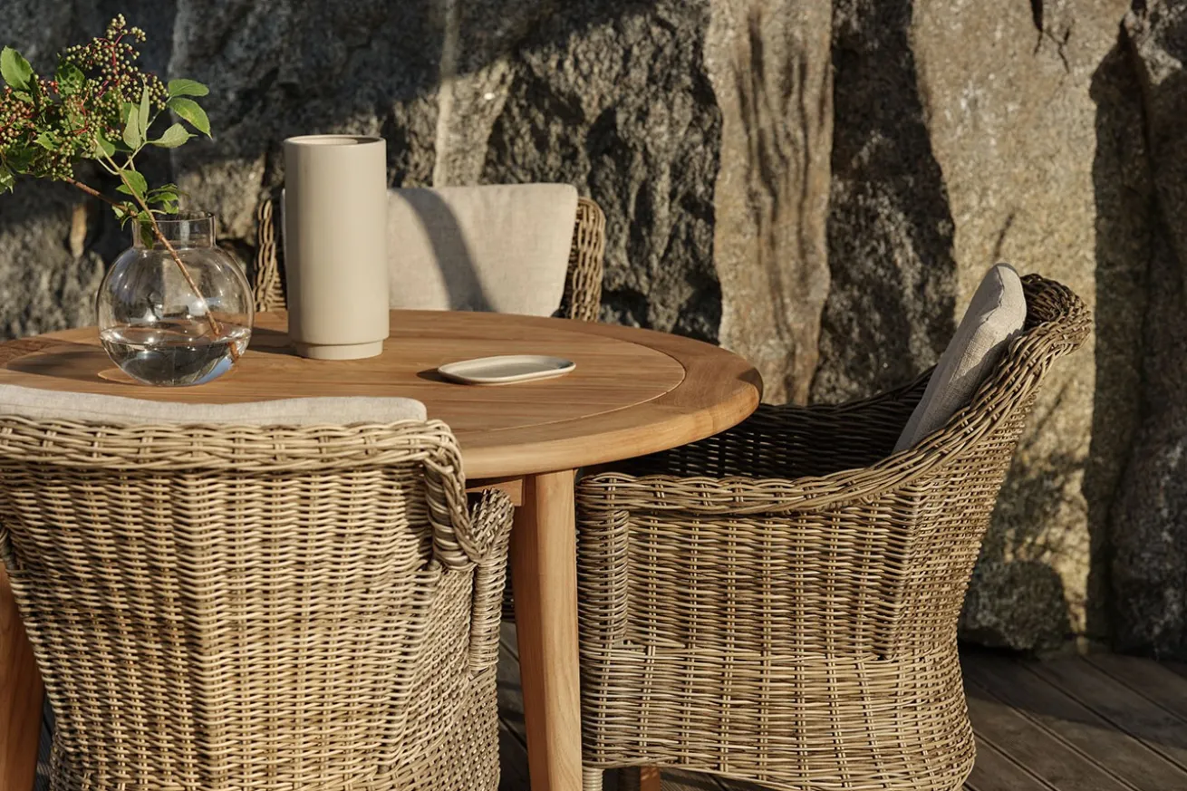 Outdoorstuhl Lenora Rattan natur