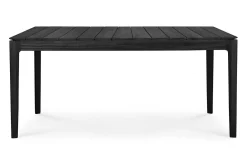Outdoortisch Bok Teak schwarz 162 cm