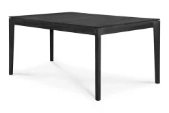 Outdoortisch Bok Teak schwarz 162 cm