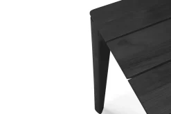 Outdoortisch Bok Teak schwarz 162 cm