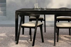 Outdoortisch Bok Teak schwarz 162 cm