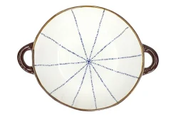 Pastaschale Anafi mit Griff weißblau D 24,5 cm