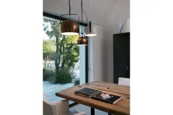 Pendelleuchte Bag bronze groß