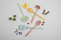 Pfannenwender Emaille blaugelb