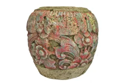 Pflanzgefäß Stein verziert H45