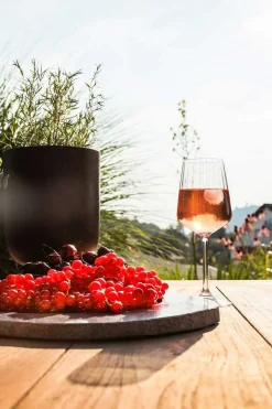 Platzteller Flussstein steingrau L